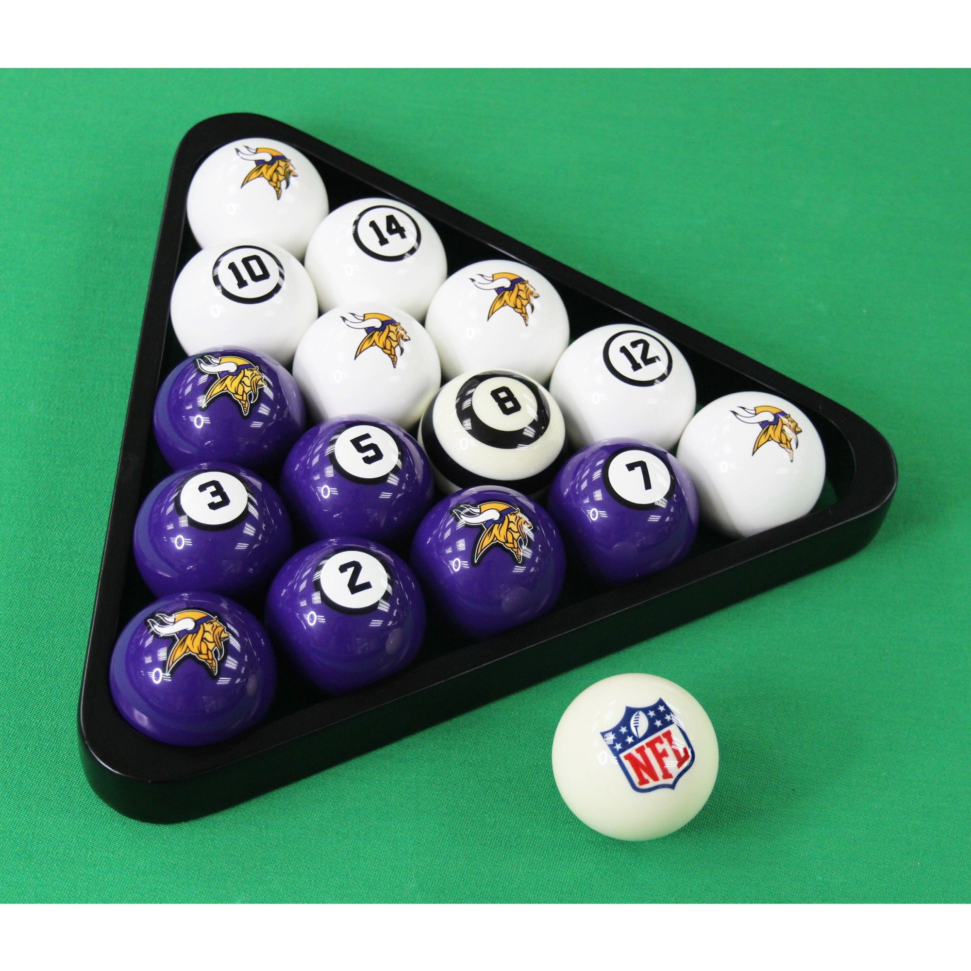 NFL MN Vikings Pool Ball Set - Peters Billiards