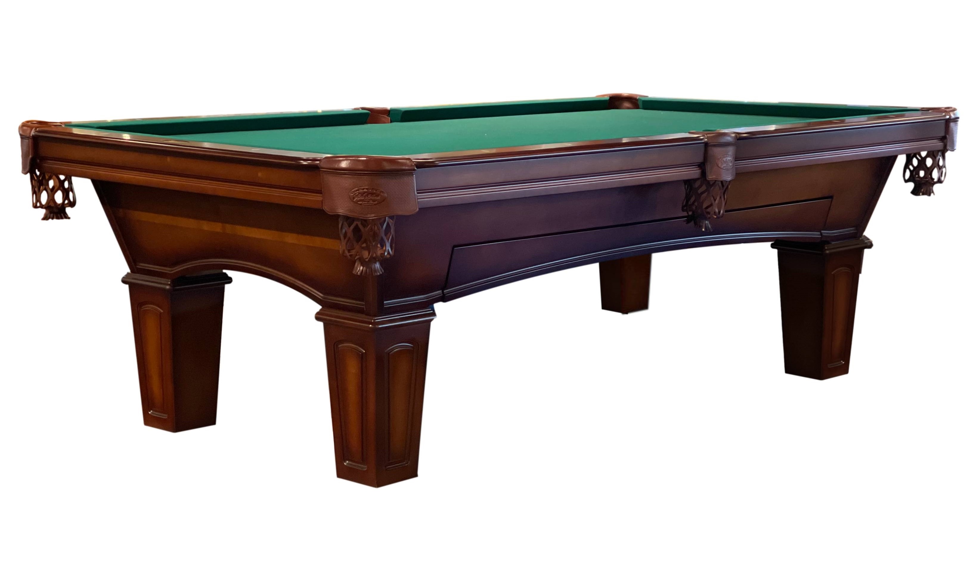 Olhausen Augusta Pool Table Heritage Cherry With Storage Drawer 