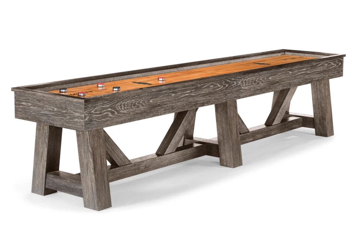 Botanic 12' Shuffleboard Table Dark Charcoal : game-room