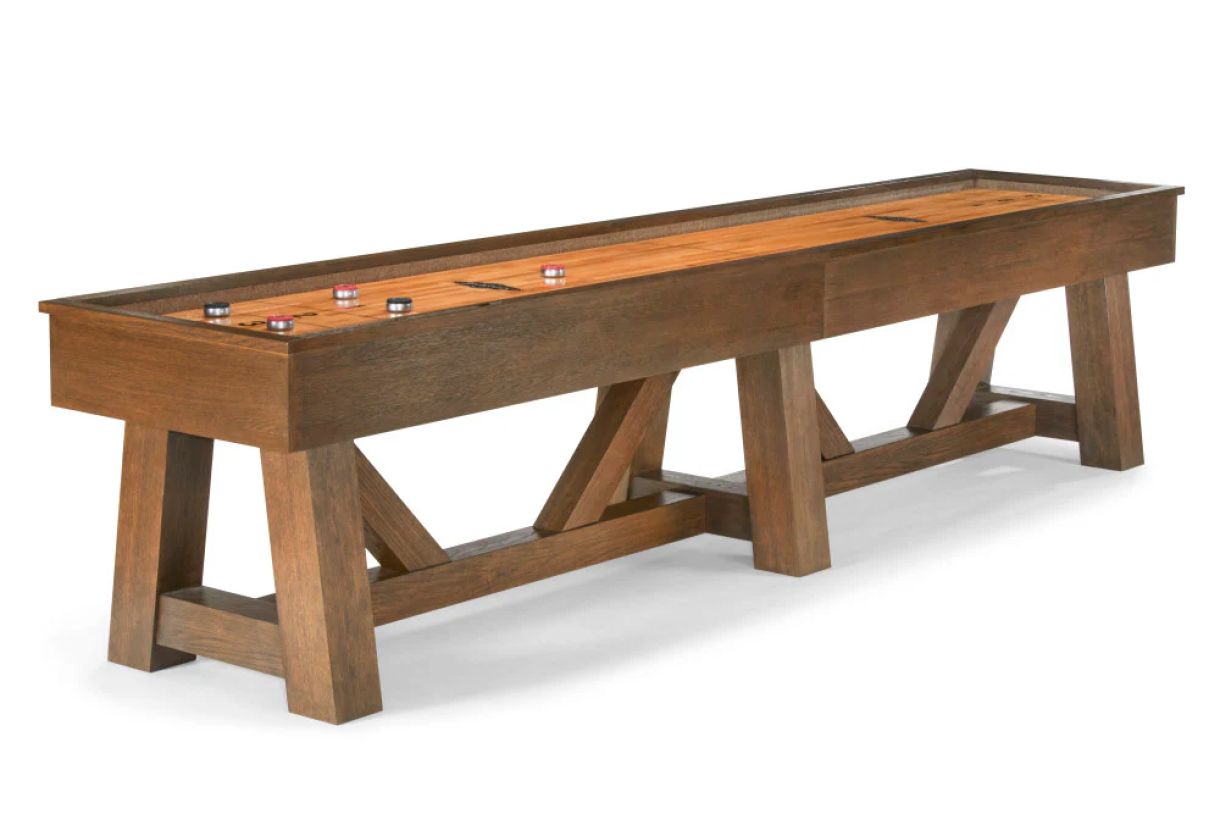 Botanic 12' Shuffleboard Table Rustic Dark Brown : game-room