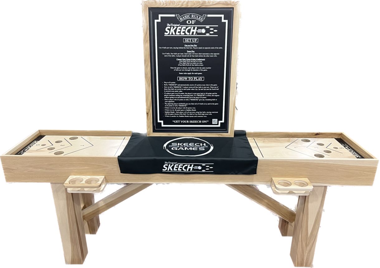 Skeech Table Game - Solid Hickory : game-room