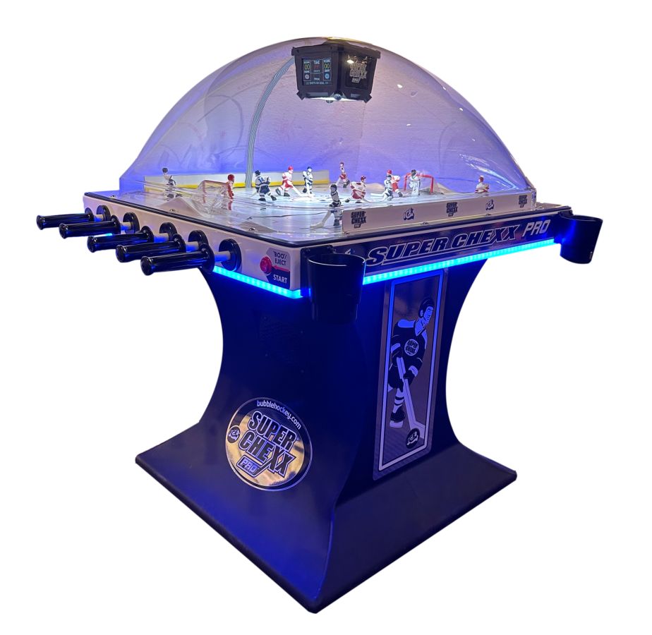 Super Chexx PRO w/Skated Ice, LED Lights & cupholders : game-room